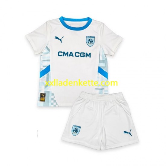 Fußballtrikot Olympique Marseille Kinder Heim 2024-2025 Kurzarm