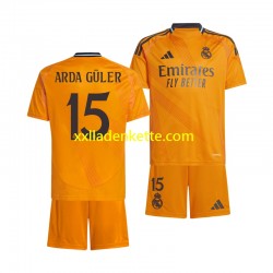 Fußballtrikot Real Madrid Arda Guler 15 Kinder Auswärts 2024-2025 Kurzarm