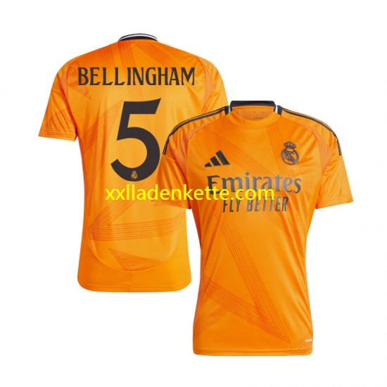 Fußballtrikot Real Madrid BELLINGHAM 5 Herren Auswärts 2024-2025 Kurzarm