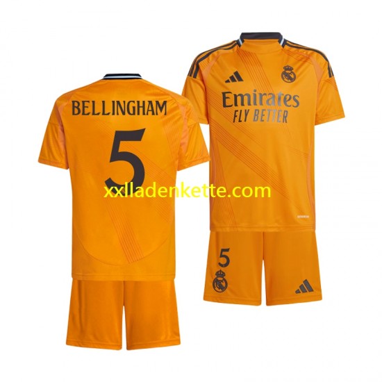 Fußballtrikot Real Madrid BELLINGHAM 5 Kinder Auswärts 2024-2025 Kurzarm