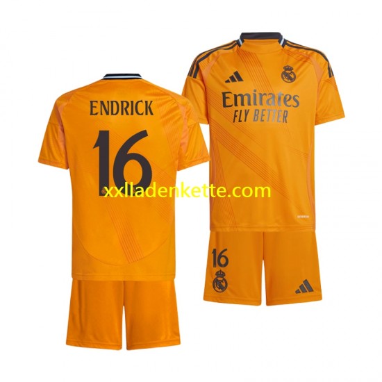 Fußballtrikot Real Madrid ENDRICK 16 Kinder Auswärts 2024-2025 Kurzarm