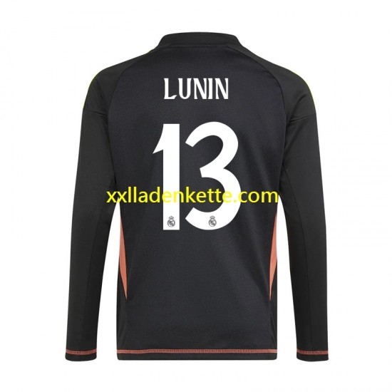Fußballtrikot Real Madrid Andriy Lunin 13 Torwart Herren Auswärts 2024-2025 Langarm