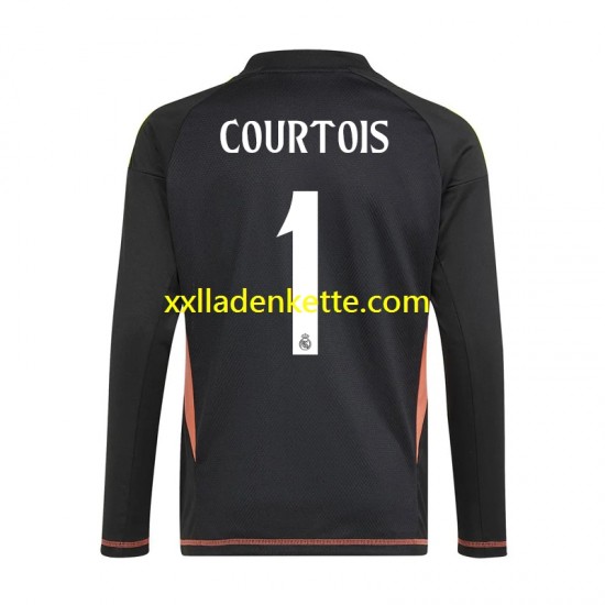 Fußballtrikot Real Madrid Thibaut Courtois 1 Torwart Herren Auswärts 2024-2025 Kurzarm