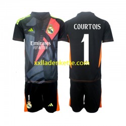 Fußballtrikot Real Madrid Thibaut Courtois 1 Torwart Kinder Auswärts 2024-2025 Kurzarm