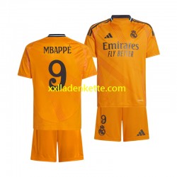 Fußballtrikot Real Madrid Kylian Mbappé 9 Kinder Auswärts 2024-2025 Kurzarm