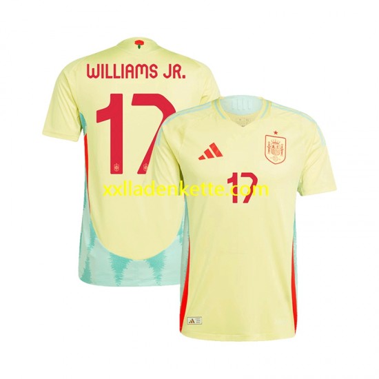 Fußballtrikot Spanien WILLIAMS JR 17 Herren Auswärts Euro 2024 Kurzarm
