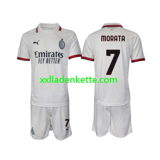 Fußballtrikot AC Mailand Morata 7 Kinder Auswärts 2024-2025 Kurzarm