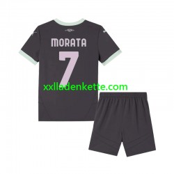 Fußballtrikot AC Mailand Morata 7 Kinder Ausweich 2024-2025 Kurzarm