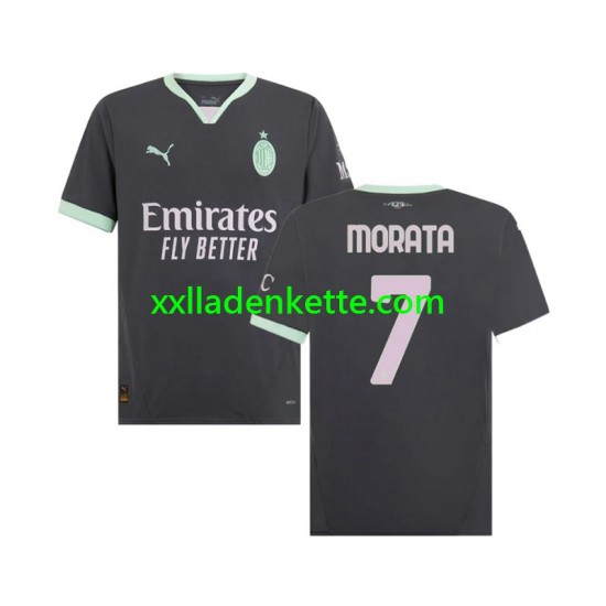 Fußballtrikot AC Mailand Morata 7 Herren Ausweich 2024-2025 Kurzarm