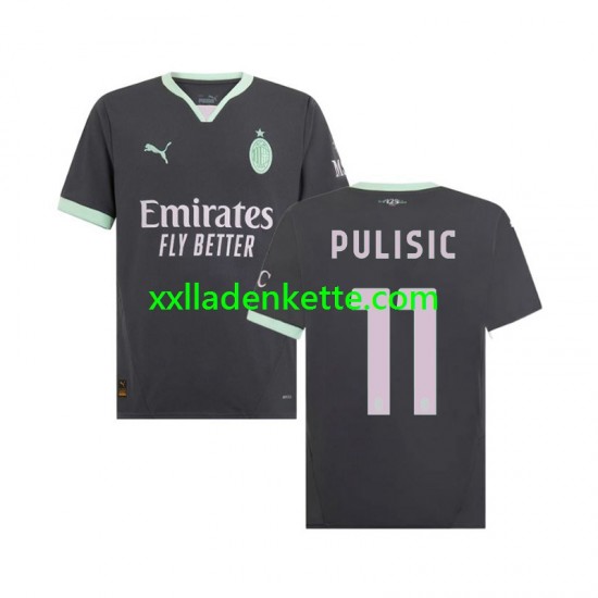 Fußballtrikot AC Mailand Pulisic 11 Herren Ausweich 2024-2025 Kurzarm