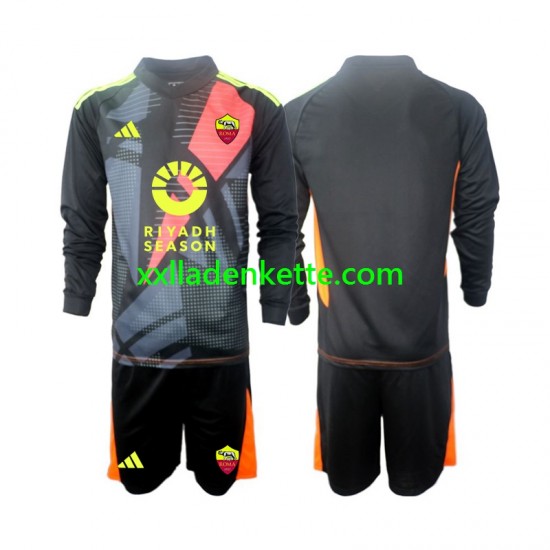 Fußballtrikot AS Rom Torwart Kinder Heim 2024-2025 Langarm