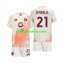 Fußballtrikot AS Rom Paulo Dybala 21 Kinder Auswärts 2024-2025 Kurzarm