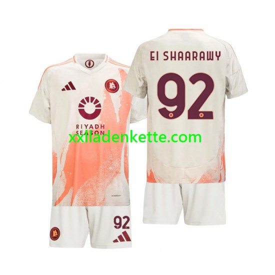 Fußballtrikot AS Rom Stephan El Shaarawy 92 Kinder Auswärts 2024-2025 Kurzarm