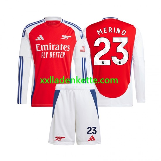 Fußballtrikot Arsenal Mikel Merino 23 Kinder Heim 2024-2025 Langarm