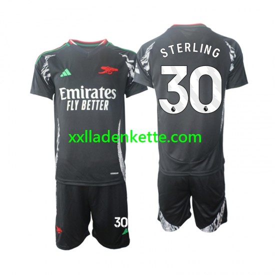 Fußballtrikot Arsenal Sterling 30 Kinder Auswärts 2024-2025 Kurzarm
