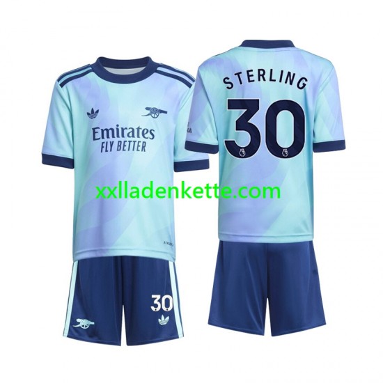 Fußballtrikot Arsenal Sterling 30 Kinder Ausweich 2024-2025 Kurzarm