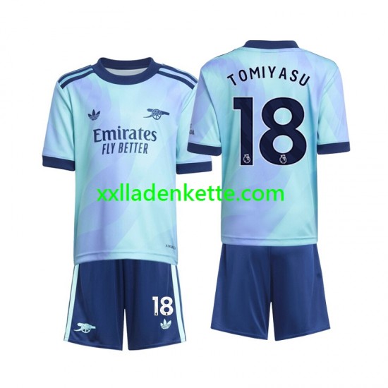 Fußballtrikot Arsenal Takehiro Tomiyasu 18 Kinder Ausweich 2024-2025 Kurzarm