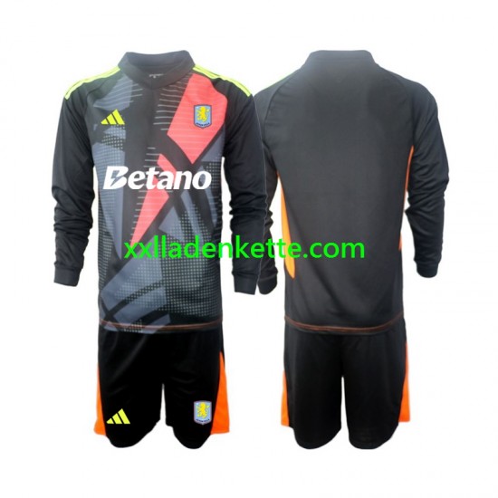 Fußballtrikot Aston Villa Torwart Kinder Heim 2024-2025 Langarm