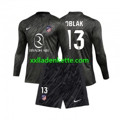 Fußballtrikot Atlético Madrid Jan Oblak 13 Torwart Kinder Heim 2024-2025 Langarm