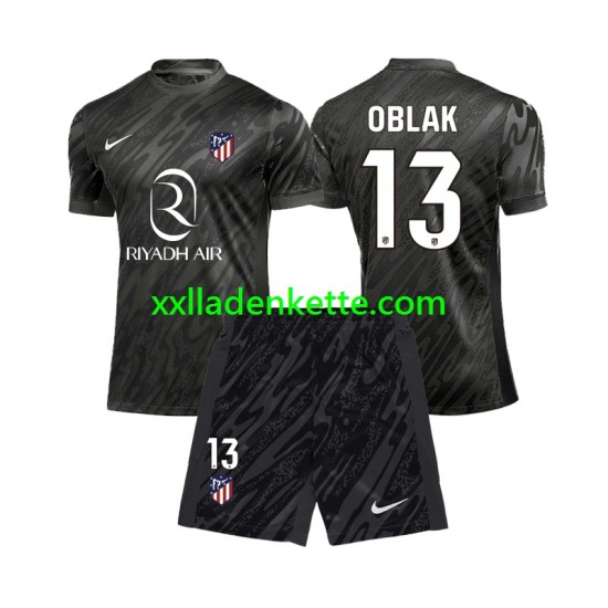 Fußballtrikot Atlético Madrid Jan Oblak 13 Torwart Kinder Heim 2024-2025 Kurzarm