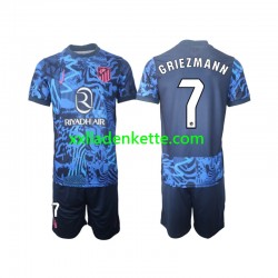 Fußballtrikot Atlético Madrid Griezmann 7 Kinder Ausweich 2024-2025 Kurzarm