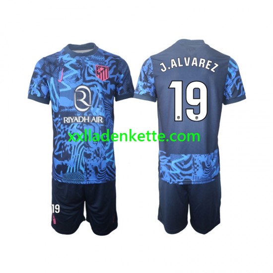 Fußballtrikot Atlético Madrid J.Alvarez 19 Kinder Ausweich 2024-2025 Kurzarm