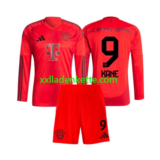 Fußballtrikot FC Bayern München Harry Kane 9 Kinder Heim 2024-2025 Langarm