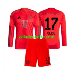 Fußballtrikot FC Bayern München Michael Olise 17 Kinder Heim 2024-2025 Langarm