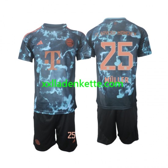 Fußballtrikot FC Bayern München Muller 25 Kinder Auswärts 2024-2025 Kurzarm