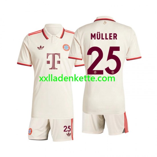 Fußballtrikot FC Bayern München Muller 25 Kinder Ausweich 2024-2025 Kurzarm