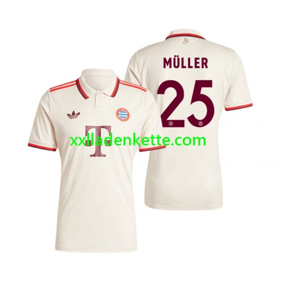 Fußballtrikot FC Bayern München Muller 25 Herren Ausweich 2024-2025 Kurzarm