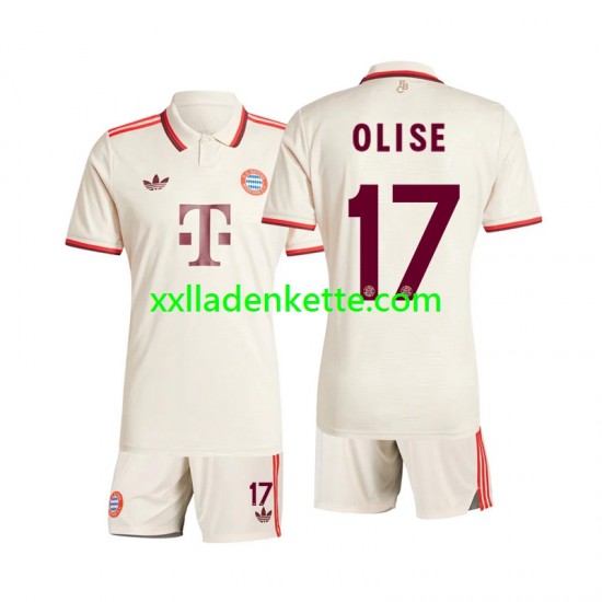 Fußballtrikot FC Bayern München Olise 17 Kinder Ausweich 2024-2025 Kurzarm