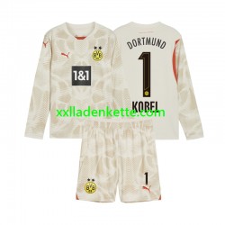 Fußballtrikot Borussia Dortmund Gregor Kobel 1 Torwart Kinder Heim 2024-2025 Langarm