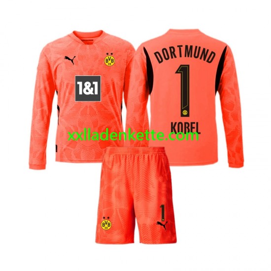 Fußballtrikot Borussia Dortmund Gregor Kobel 1 Torwart Kinder Ausweich 2024-2025 Langarm