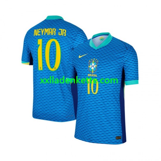 Fußballtrikot Brasilien Neymar JR 10 Herren Auswärts 2024 Kurzarm