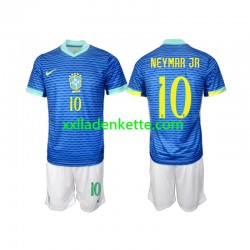 Fußballtrikot Brasilien Neymar JR 10 Kinder Auswärts 2024 Kurzarm