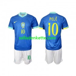 Fußballtrikot Brasilien PELE 10 Kinder Auswärts 2024 Kurzarm