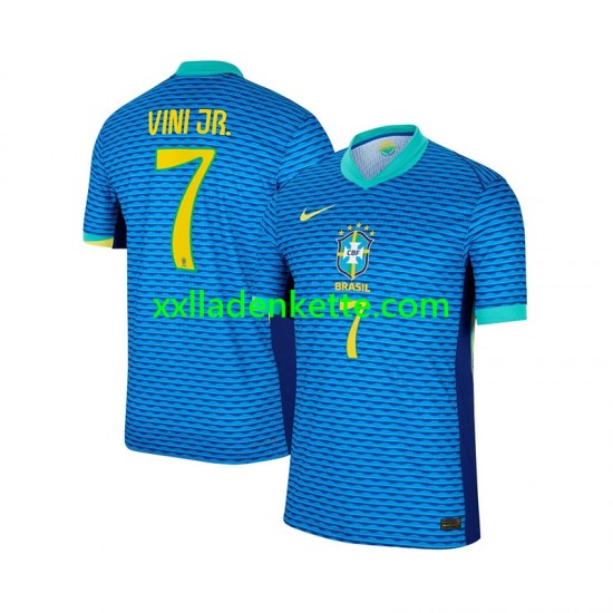 Fußballtrikot Brasilien Vinicius Junior 7 Herren Auswärts 2024 Kurzarm