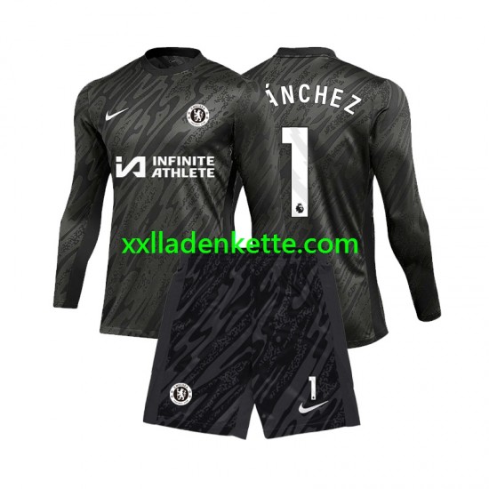 Fußballtrikot Chelsea Robert Sanchez 1 Torwart Kinder Auswärts 2024-2025 Langarm