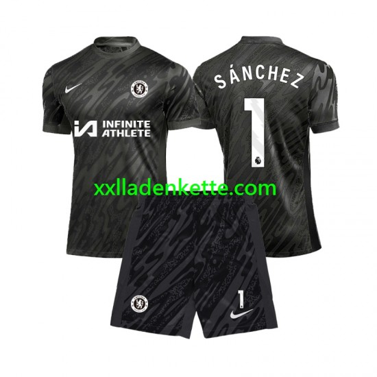 Fußballtrikot Chelsea Robert Sanchez 1 Torwart Kinder Auswärts 2024-2025 Kurzarm