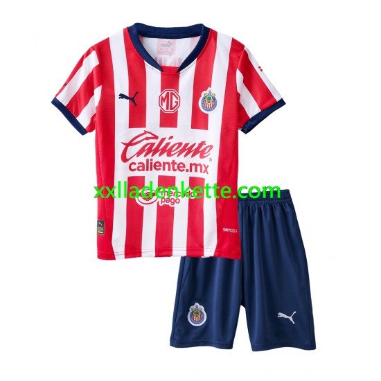 Fußballtrikot Deportivo Guadalajara Kinder Heim 2024-2025 Kurzarm