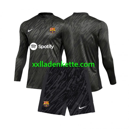 Fußballtrikot FC Barcelona Torwart Kinder Ausweich 2024-2025 Langarm