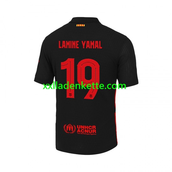 Fußballtrikot FC Barcelona LAMINE YAMAL 19 UCL Font Herren Auswärts 2024-2025 Kurzarm
