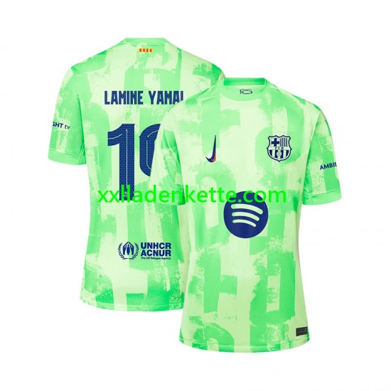 Fußballtrikot FC Barcelona LAMINE YAMAL 19 UCL Font Herren Ausweich 2024-2025 Kurzarm