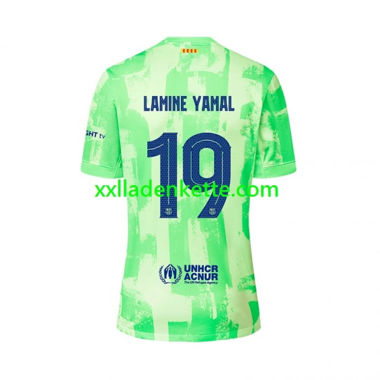 Fußballtrikot FC Barcelona LAMINE YAMAL 19 UCL Font Herren Ausweich 2024-2025 Kurzarm