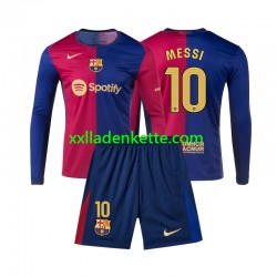 Fußballtrikot FC Barcelona Lionel Messi 10 Kinder Heim 2024-2025 Langarm