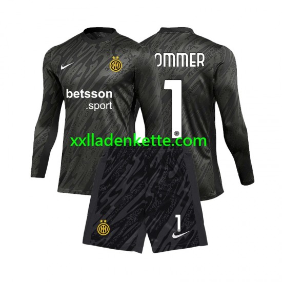 Fußballtrikot Inter Mailand Yann Sommer 1 Torwart Kinder Ausweich 2024-2025 Langarm