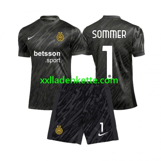 Fußballtrikot Inter Mailand Yann Sommer 1 Torwart Kinder Ausweich 2024-2025 Kurzarm