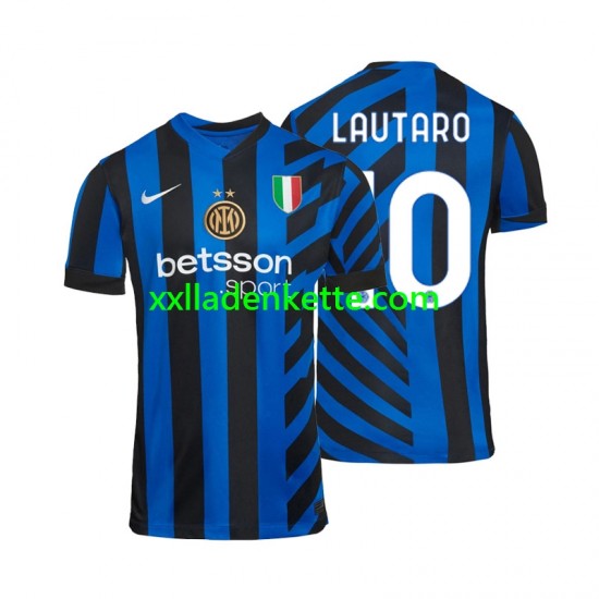 Fußballtrikot Inter Mailand Lautaro 10 Herren Heim 2024-2025 Kurzarm