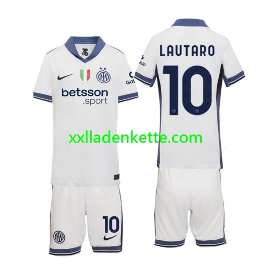 Fußballtrikot Inter Mailand Lautaro 10 Kinder Auswärts 2024-2025 Kurzarm